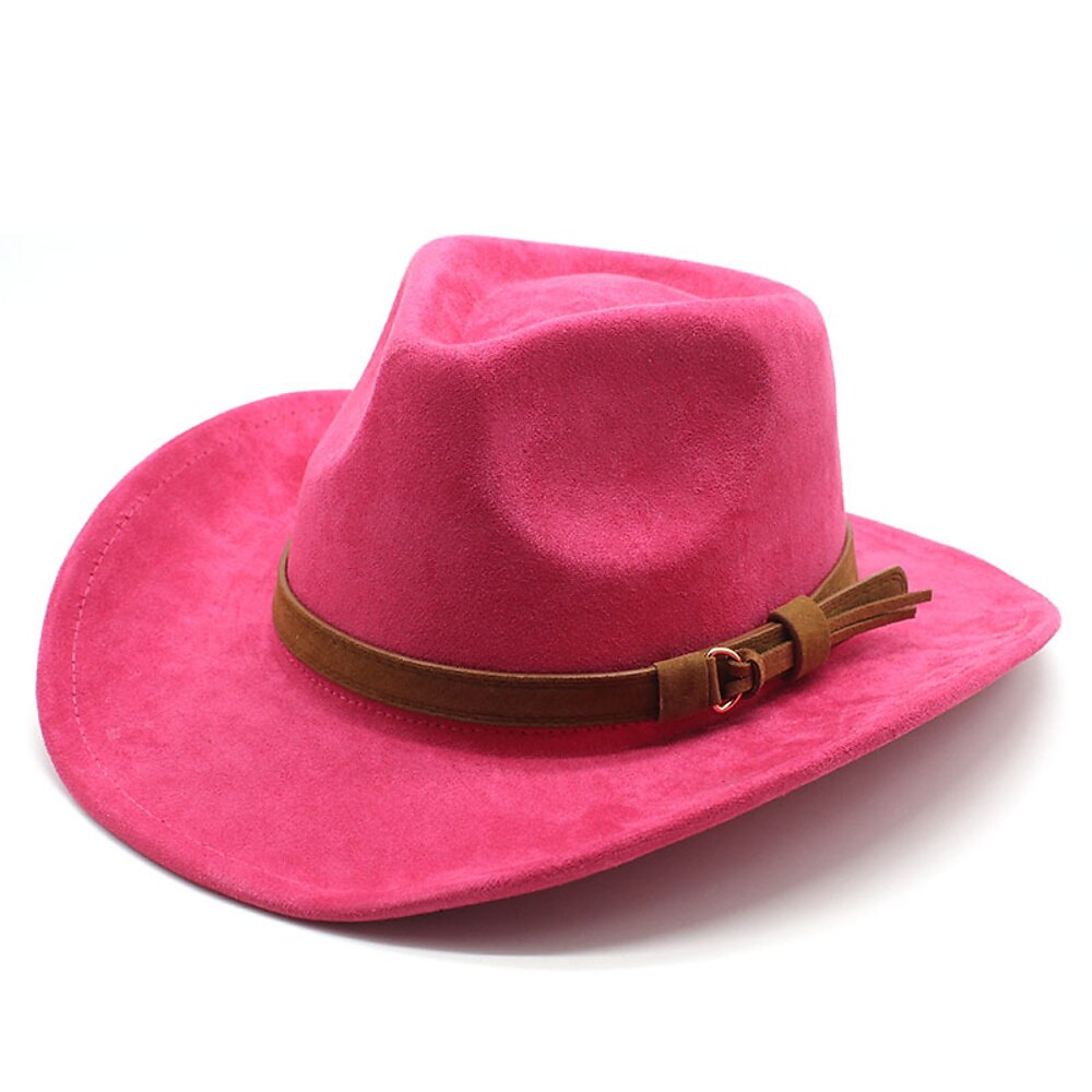 Herren Sonnenhut Cowboy-Hut Fedora-Trilby-Hut Schwarz Kamel Polyester Vintage-Stil Modisch 18. Jahrhundert Bundesstaat Texas Täglich Kostümparty Solide / einfarbig Sonnenschutz Cosplay Lightinthebox