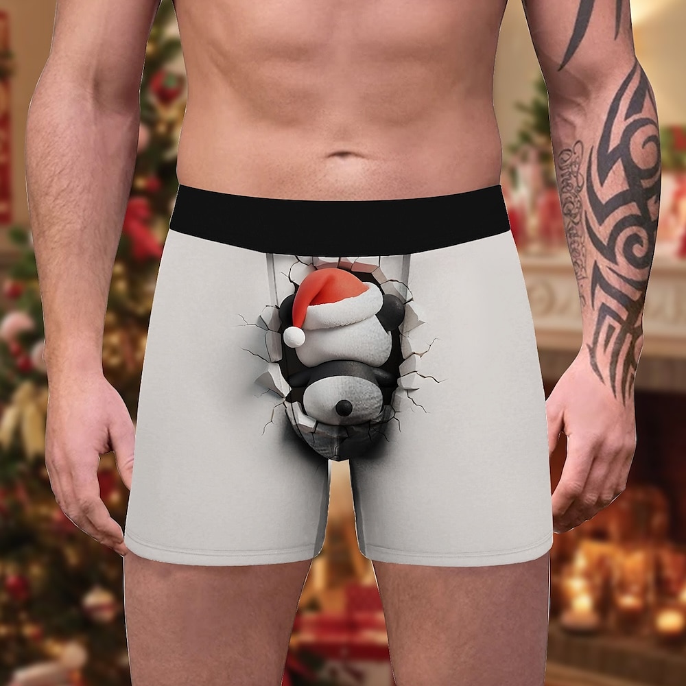 Weihnachtsmann Weihnachtspyjamas Kurze Boxershorts Unterwäsche Weihnachtsgeschenk Weihnachten Herren Weihnachten Silvester Heiligabend Lustig Erwachsene Party Weihnachten Lightinthebox