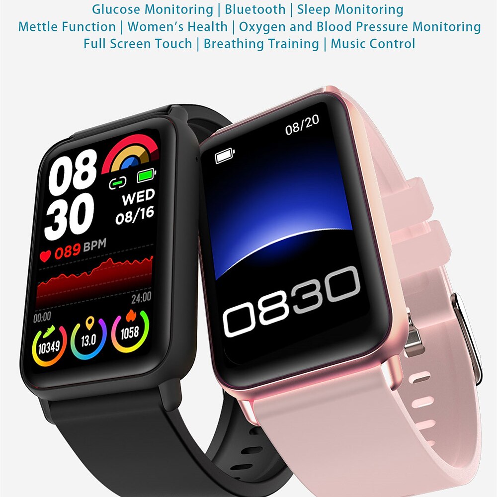 T68 Smart Watch Bluetooth-Anruf Sprachassistent Herzfrequenz-Oximeter Schritt-Trainingsuhr Smart-Armband Lightinthebox