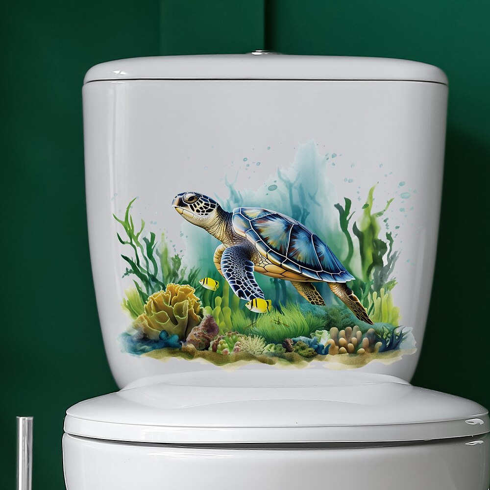 Wandaufkleber mit Cartoon-Tierschildkröte für Toilettensitzbezug, Heimdekoration Lightinthebox