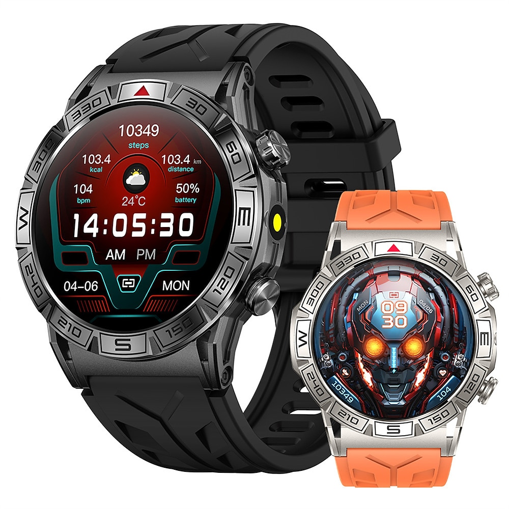 KC86 Smart Watch 1,43 AMOLED-Bildschirm 1 ATM wasserdicht Kompass Höhenbarometer LED-Taschenlampe Sportuhr Lightinthebox