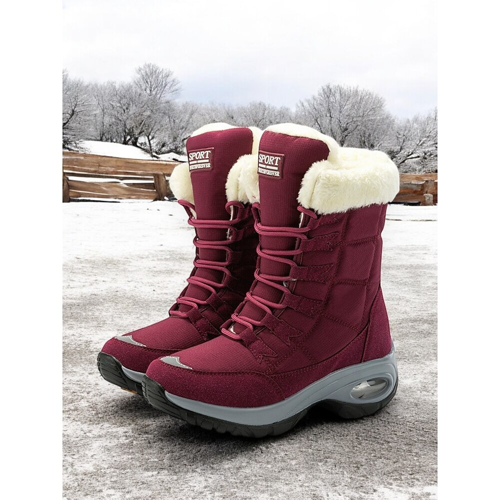 wasserdichte Winterstiefel für Damen mit warmem Plüschfutter und rutschfester Sohle - ideal für Outdoor-Aktivitäten bei kaltem Wetter Lightinthebox