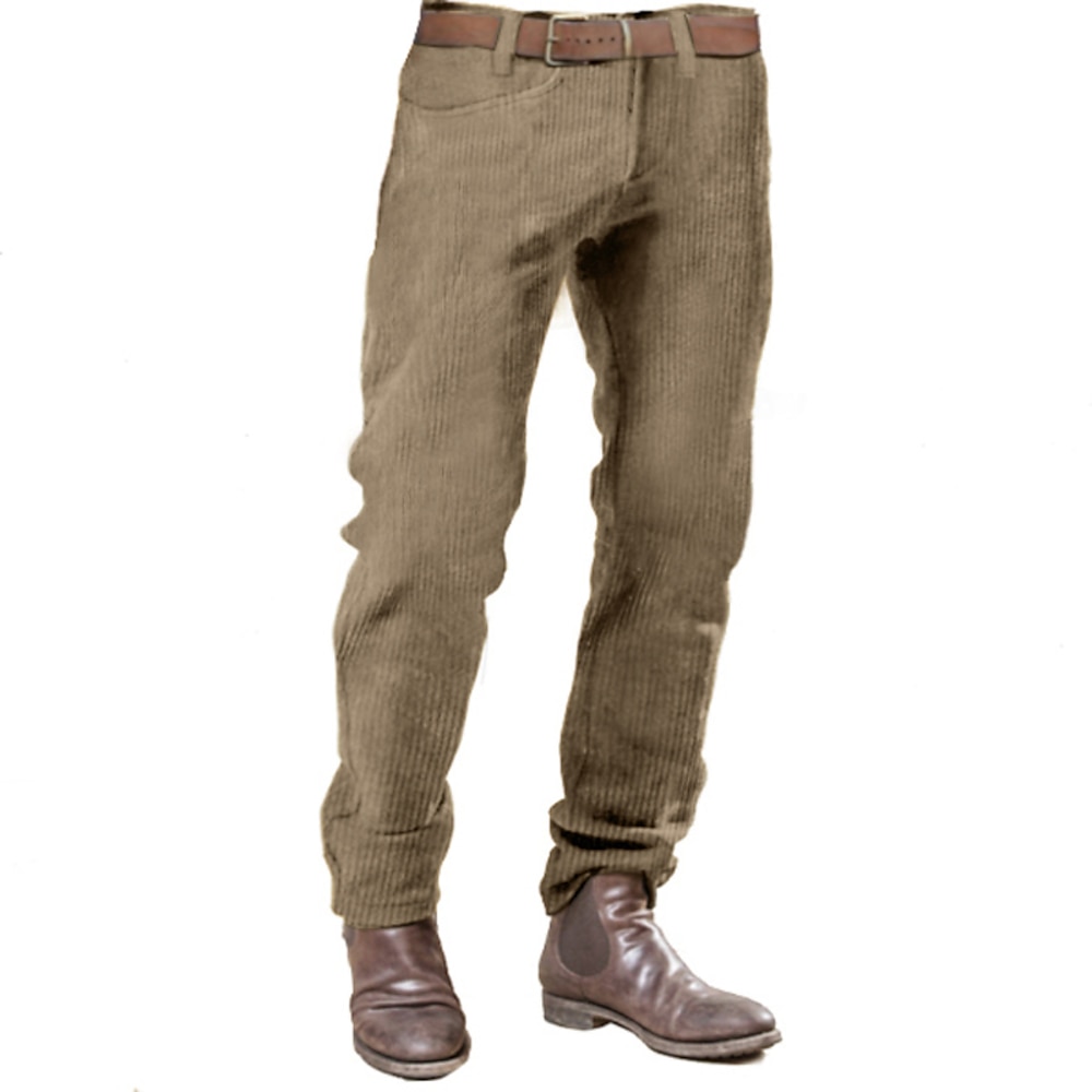 Herren Anzughosen Cordhose Hose Hosen Hose Knopf Tasche Glatt Komfort Formal Party Arbeit Modisch Klassicher Stil Meerblau Armeegrün Mikro-elastisch Lightinthebox