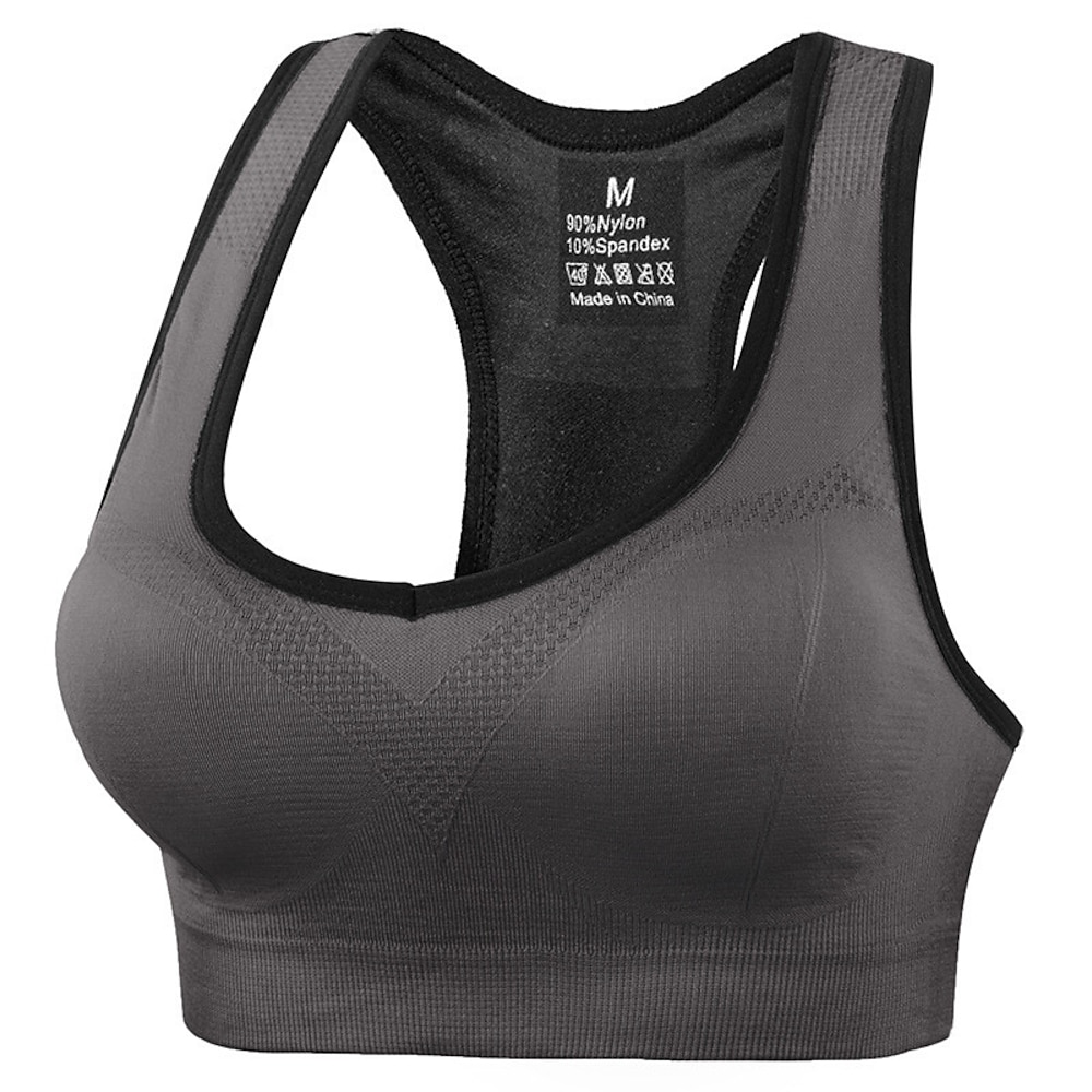 Damen Leichte Unterstützung Sport Bustier bh Sport-BH Bustier Rückenfrei BH-Oberteil Gefüttert Fitness Freizeit Sport Laufen Atmungsaktiv Leichtgewichtig Weich Schwarz Blau Fuchsie Einfarbig Lightinthebox