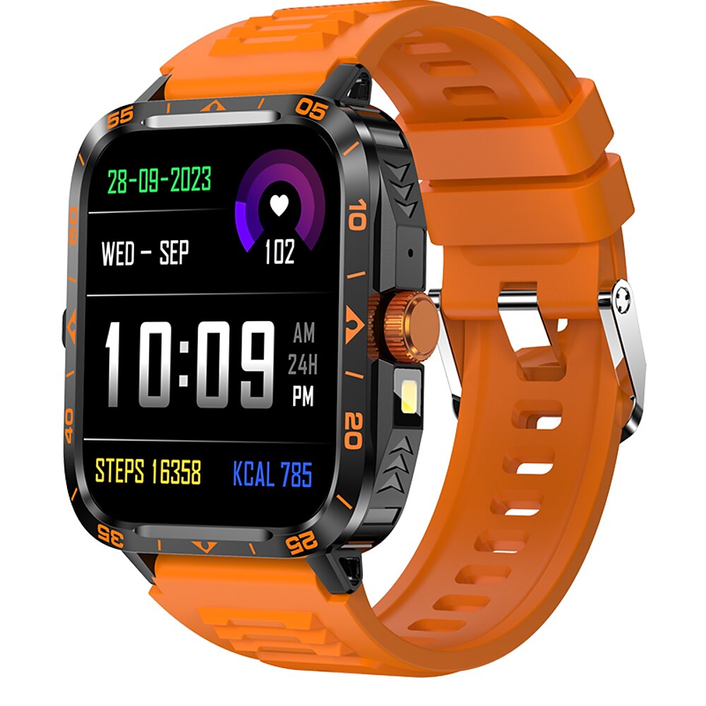 Smartwatch 1,95 Zoll Smartwatch Fitness Laufuhr Bluetooth Schrittzähler Anruferinnerung Pulsmesser Kompatibel mit Android iOS Damen Herren Freisprechanrufe Mediensteuerung Nachrichtenerinnerung Lightinthebox