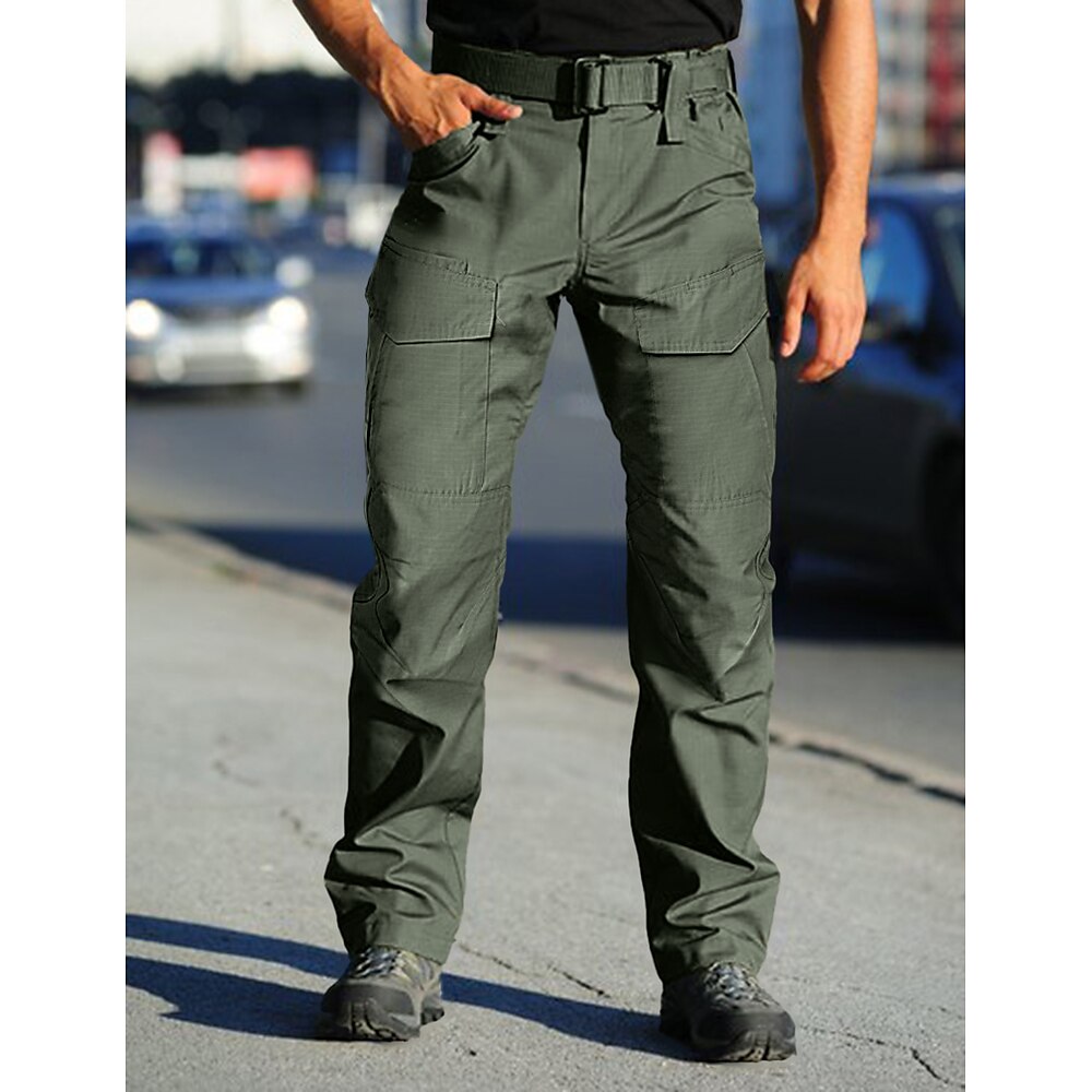 Herren Cargohose Cargohosen Cargohose Taktische Hose Hose Hosen Elastische Taille Multi Pocket Gerade geschnitten Glatt Wasserdicht Atmungsaktiv In voller Länge Outdoor Täglich Campen und Wandern Lightinthebox