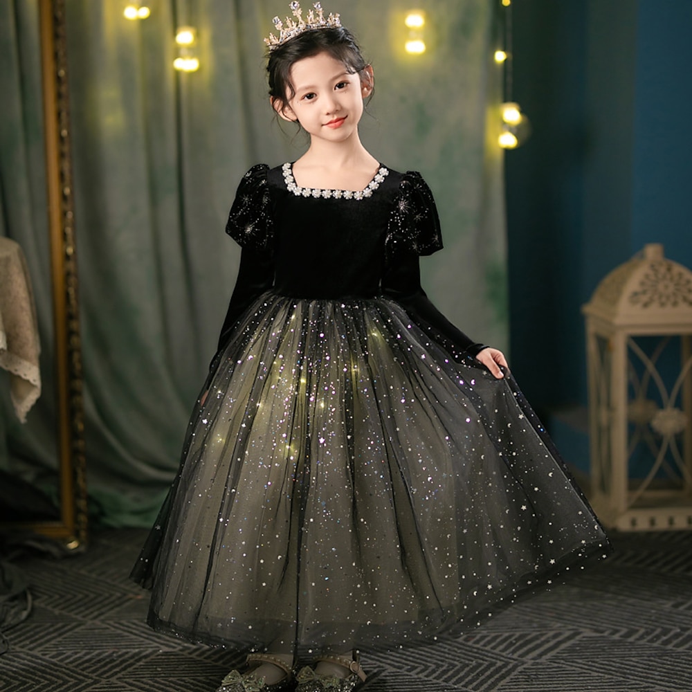 Frozen Prinzessin Märchen Elsa Blumenmädchen Kleid Motto-Party-Kostüm Tüll-Kleider Mädchen Film Cosplay Cosplay-Kostüm Weihnachten Karneval Silvester Leistung Geburtstag Lightinthebox