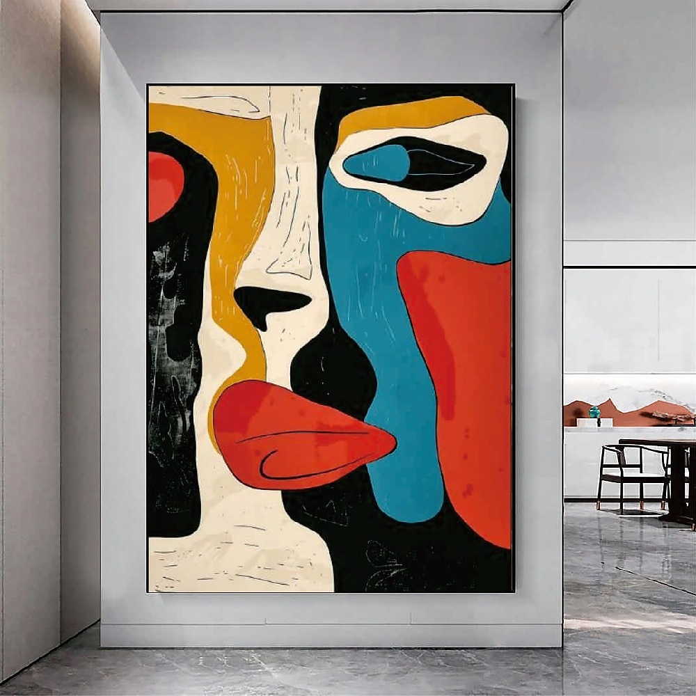 handgefertigtes abstraktes Gemälde „Frauen" von Pablo Picasso auf Leinwand, Ölgemälde im Pablo-Picasso-Stil für Wohnzimmer, Schlafzimmer, Heimdeko, Wandkunst, Gemälde für Schlafzimmer, Wohnzimmer, Lightinthebox