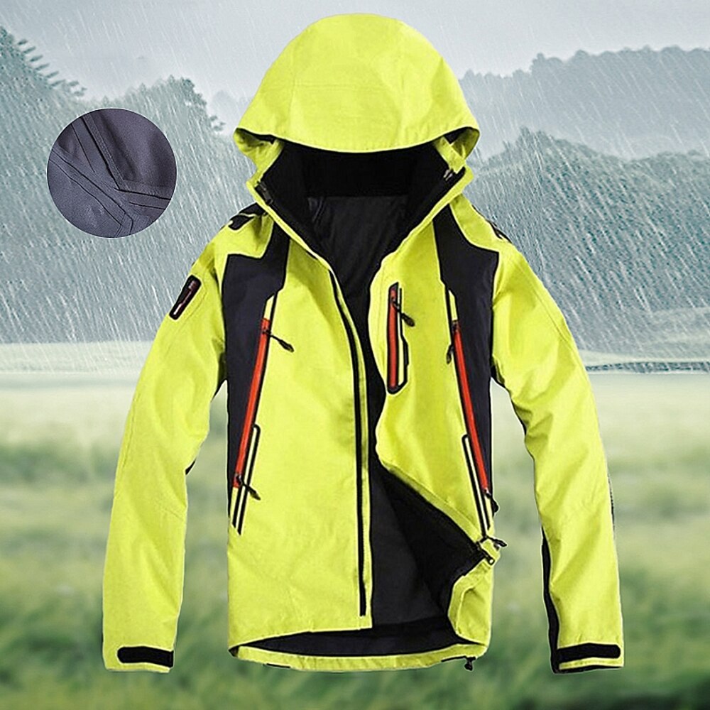 Herren Fleecejacke für Wanderer Winter Draussen Wasserdicht Warm Weich Komfortabel Vliesjacken Voller Reißverschluss Camping / Wandern / Höhlenforschung Reisen Wintersport Schwarz Gelb Rot Grau Lightinthebox