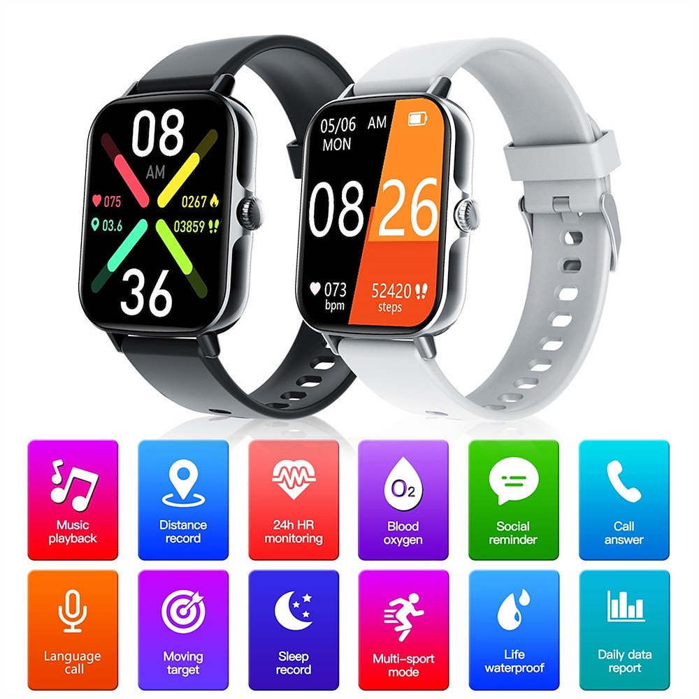 F107 Smart Watch 1,91 Zoll großes Display Armbanduhr Bluetooth Anruf AI Vocie Sport Fitness Gesundheitsmonitor Smartwatch Lightinthebox