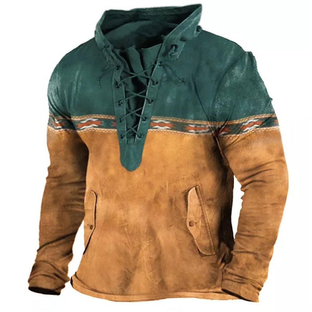 Herren Unisex Farbblock Grafik-Drucke Sweatshirt Pullover Langarm Sweatshirt Mit Kapuze Designer Brautkleider schlicht Groß und hoch 3D-Druck Sport Natur Täglich Sport mit Schnürung Bedruckt Lightinthebox