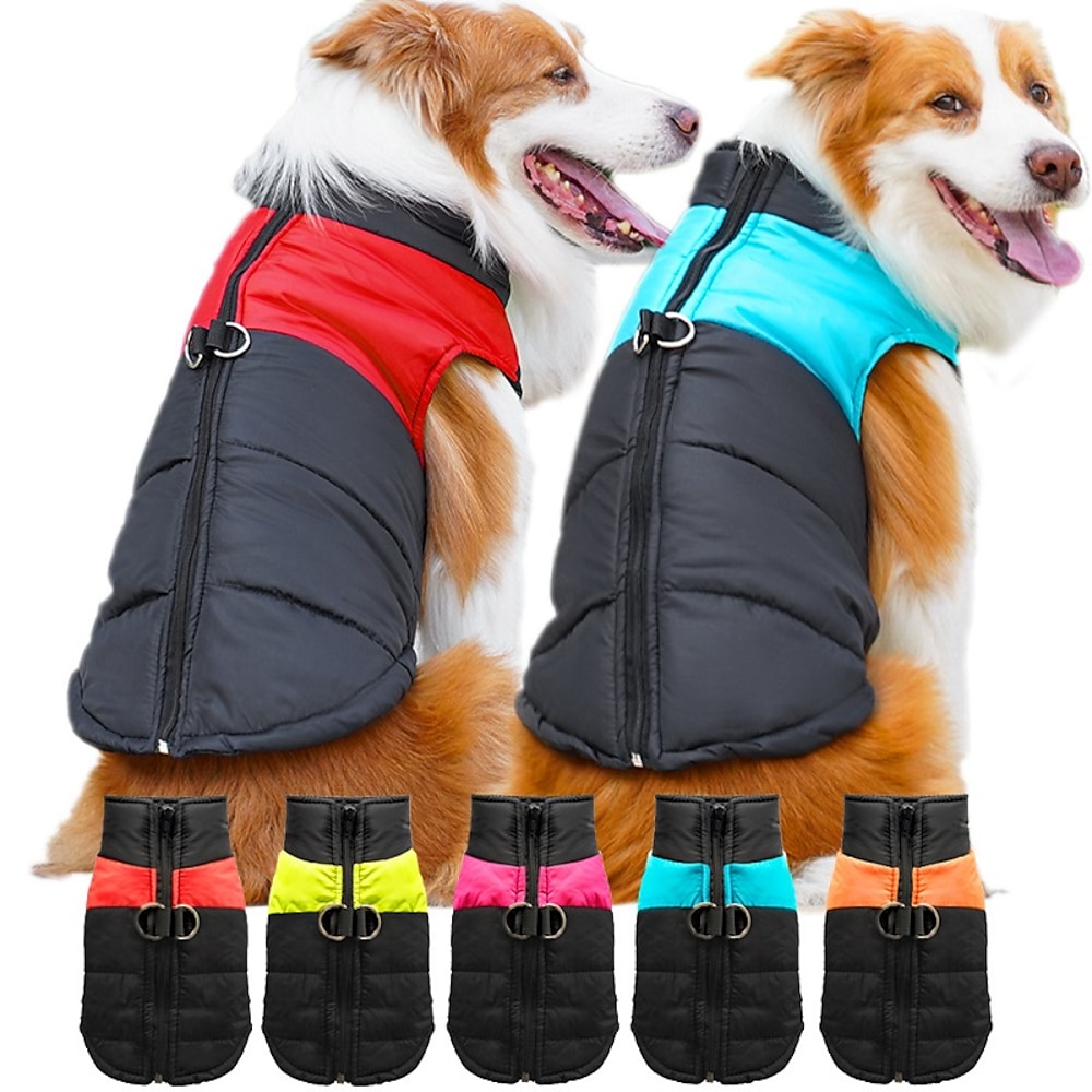 Hunde Katzen Mäntel Jacke Weste Pufferjacke Basic Casual / sportlich Winter Wasserdicht Warm Weich Waschbar Komfortabel Weihnachten Halloween Karneval Silvester Oktoberfestbier Outdoor Sports Outdoor Lightinthebox