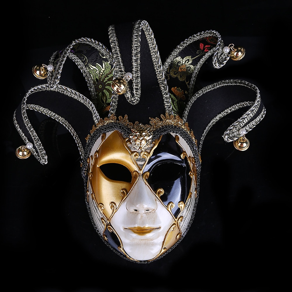 Harlekin Karnevalsmaske Venezianische Maske Arlecchino Erwachsene Herren Party Maskerade Karneval von Venedig Halloween Karneval Einfaches Karnevalskostüm Lightinthebox