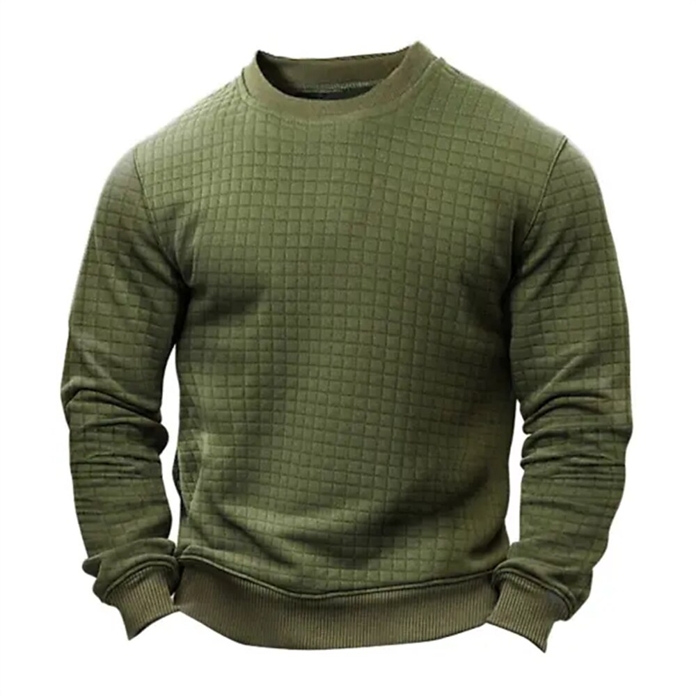 Herren Sweatshirt Pullover Armeegrün Rundhalsausschnitt Glatt Sport Natur Täglich Festtage Strassenmode Cool Brautkleider schlicht Winter Frühling Herbst Bekleidung Kapuzenpullover Sweatshirts Lightinthebox