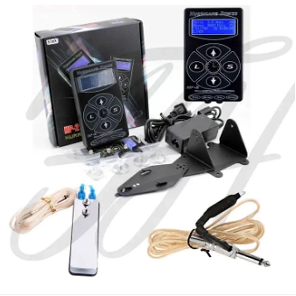 Hurricane HP-2 Tattoo-Transformator LED-Tattoo-Netzteil passend für alle Modelle Kabelklemme Edelstahl-Fußschalter Lightinthebox