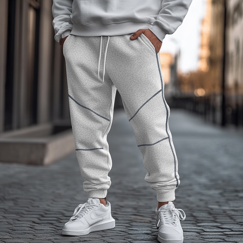 Herren Jogginghose Trainingshose Jogginghose Jogger Hose Hosen Tasche Glatt Weich Draussen In voller Länge Casual Täglich Wochenende Sport Modisch Schwarz Hellgrau Mikro-elastisch Lightinthebox