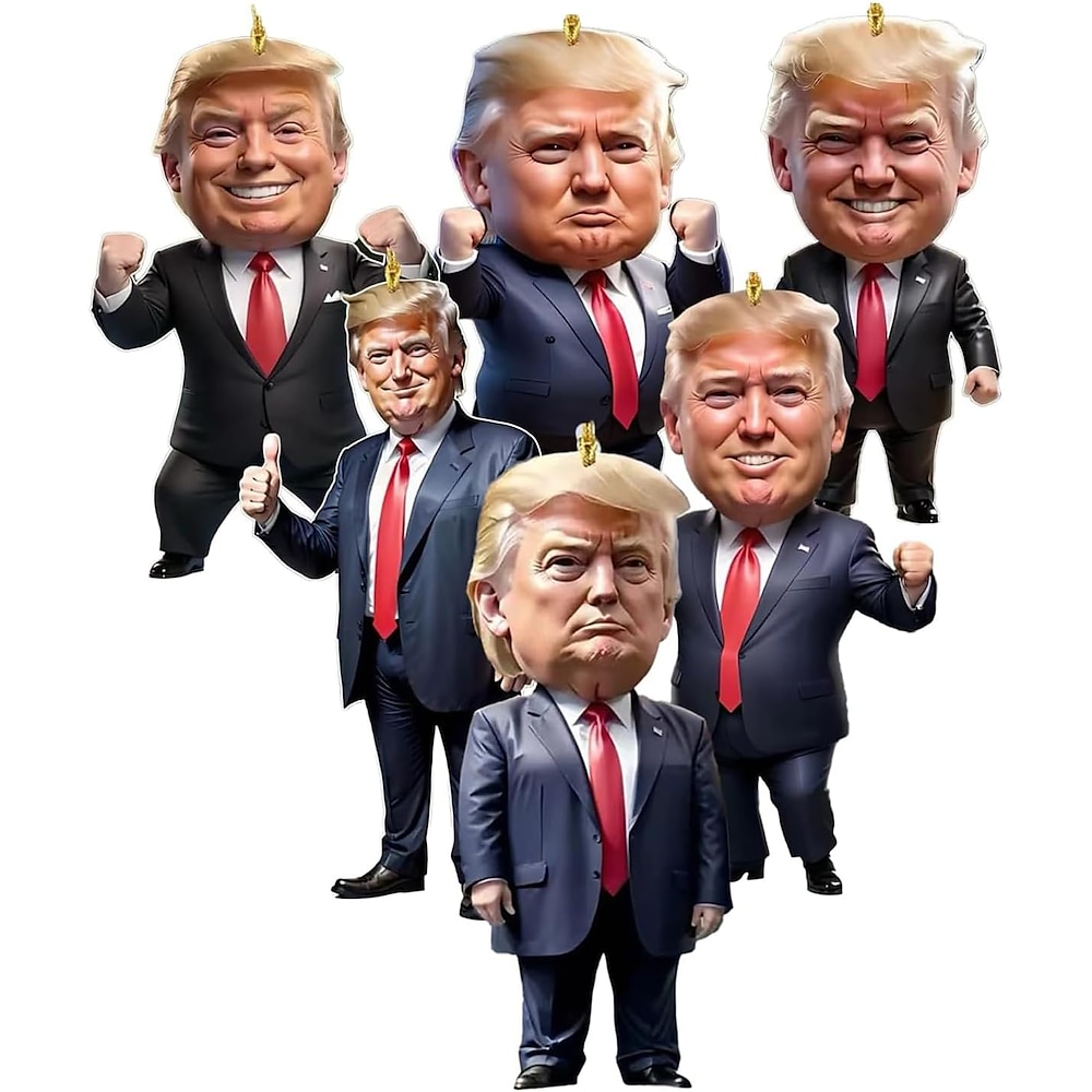 6 teile/satz trump weihnachten ornamente 2024 lustige trump weihnachten ornament trump ornament trump ornament 2024 trump ornamente für weihnachten baum donald trump ornament Lightinthebox