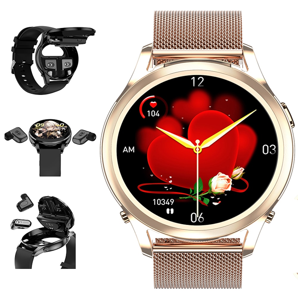 neue TWS 2-in-1 mit Headset Smart Watch Bluetooth Anruf Herrenuhr Damen Smartwatch Pulsmesser Musikwiedergabeuhr Lightinthebox