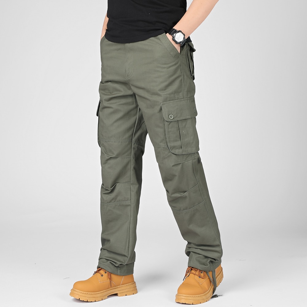 Herren Cargohose Cargohosen Hose Hosen Knopf Multi Pocket Glatt tragbar Outdoor Täglich Campen und Wandern Modisch Klassisch Schwarz Armeegrün Lightinthebox