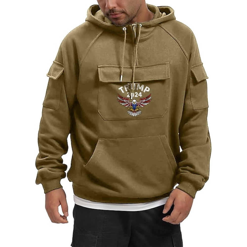 Herren Hoodie Sweatshirt Kapuze Hoodie mit Viertelreißverschluss Schwarz Armeegrün Blau Khaki Dunkelgray Mit Kapuze Glatt Tasche Sport Natur Täglich Festtage Strassenmode Basic Brautkleider schlicht Lightinthebox