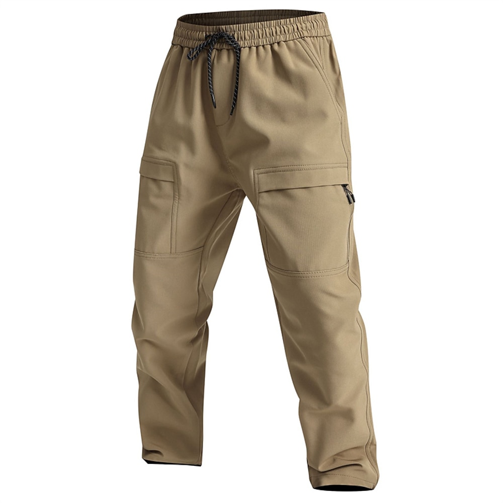 Herren Cargohose Cargohosen Taktische Hose Hose Hosen Kordelzug Multi Pocket Mit Gürtel Glatt tragbar Outdoor Täglich Campen und Wandern Modisch Klassisch Schwarz Braun Lightinthebox