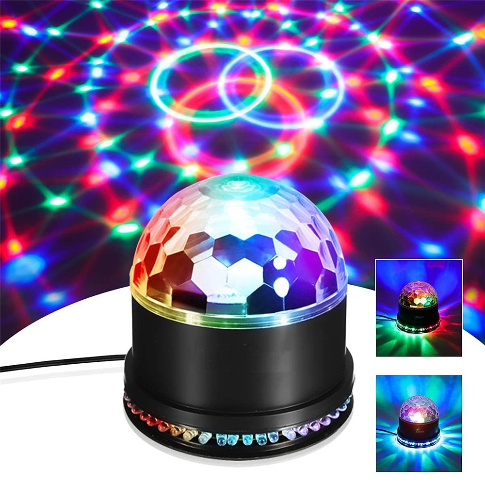 2-in-1 UFO-Zauberball LED-Bühnenlicht Kristall-Zauberball 48 Perlen Bar Bunte Explosion Blitzlicht Festival Party Dekoration Licht 220 V 110 V US EU AU UK Lightinthebox