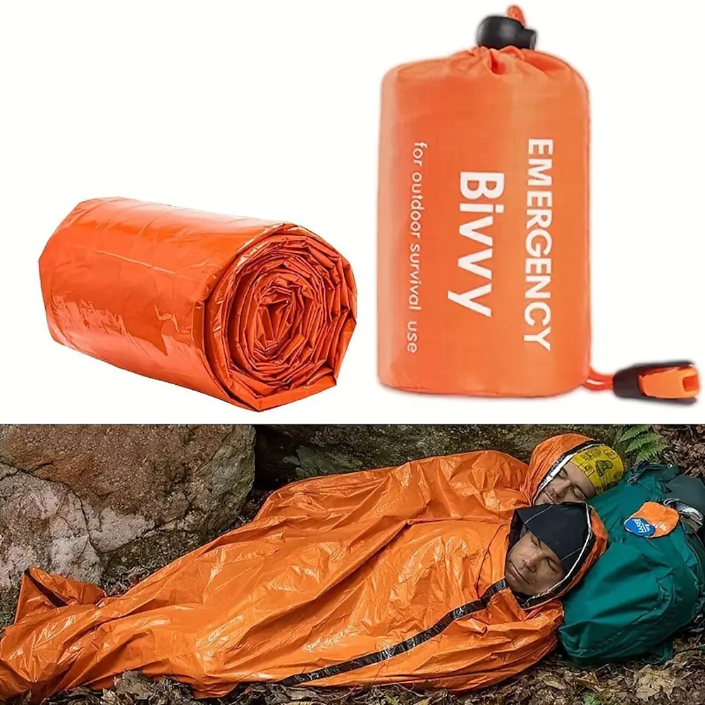 Notfallschlafsack, wiederverwendbare lebensrettende Decke für Outdoor-Camping, Wandern und Rettung - leicht und einfach zu tragen! Lightinthebox