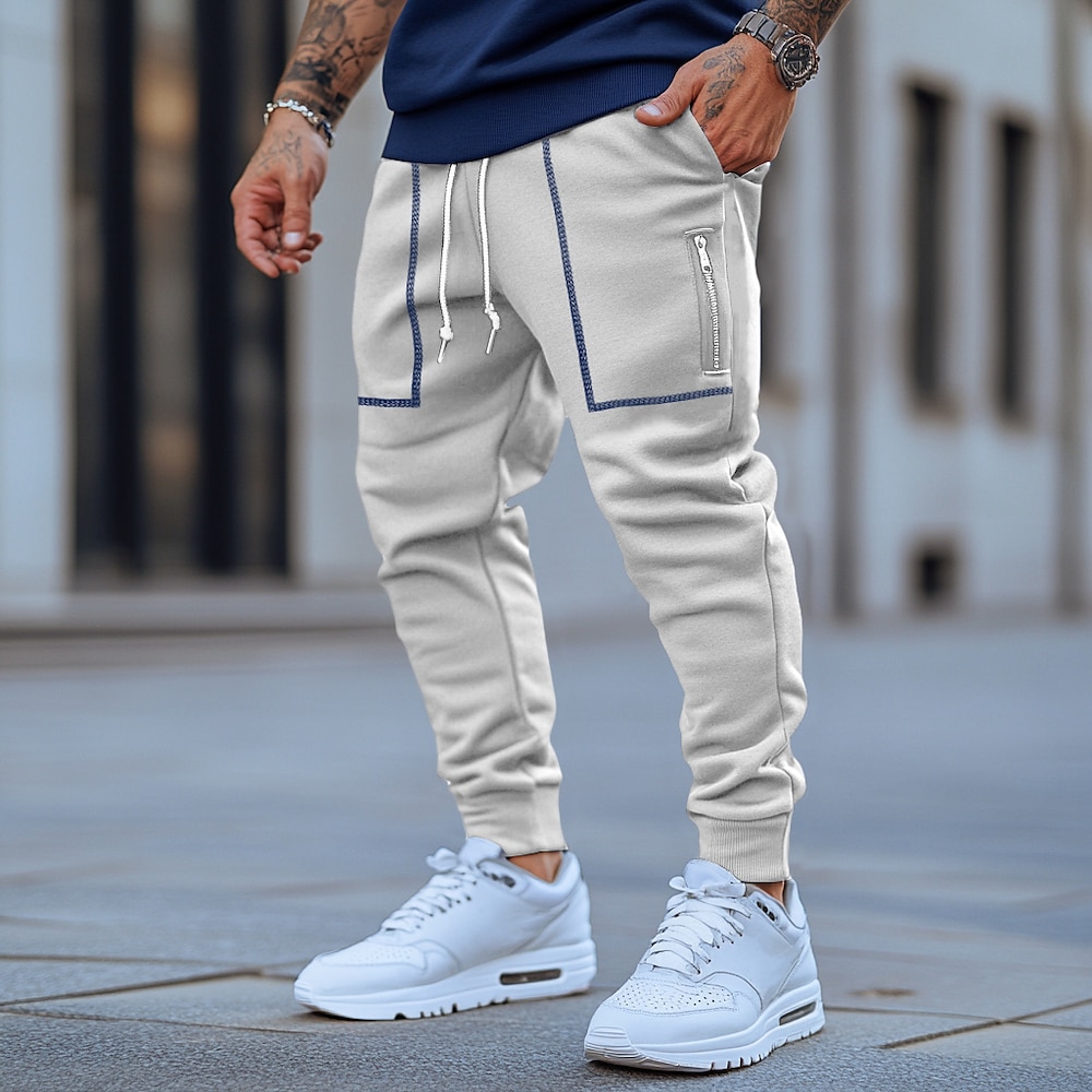 Herren Jogginghose Trainingshose Jogginghose Jogger Hose Hosen Tasche Glatt Weich Draussen In voller Länge Casual Täglich Wochenende Sport Modisch Schwarz Marineblau Mikro-elastisch Lightinthebox