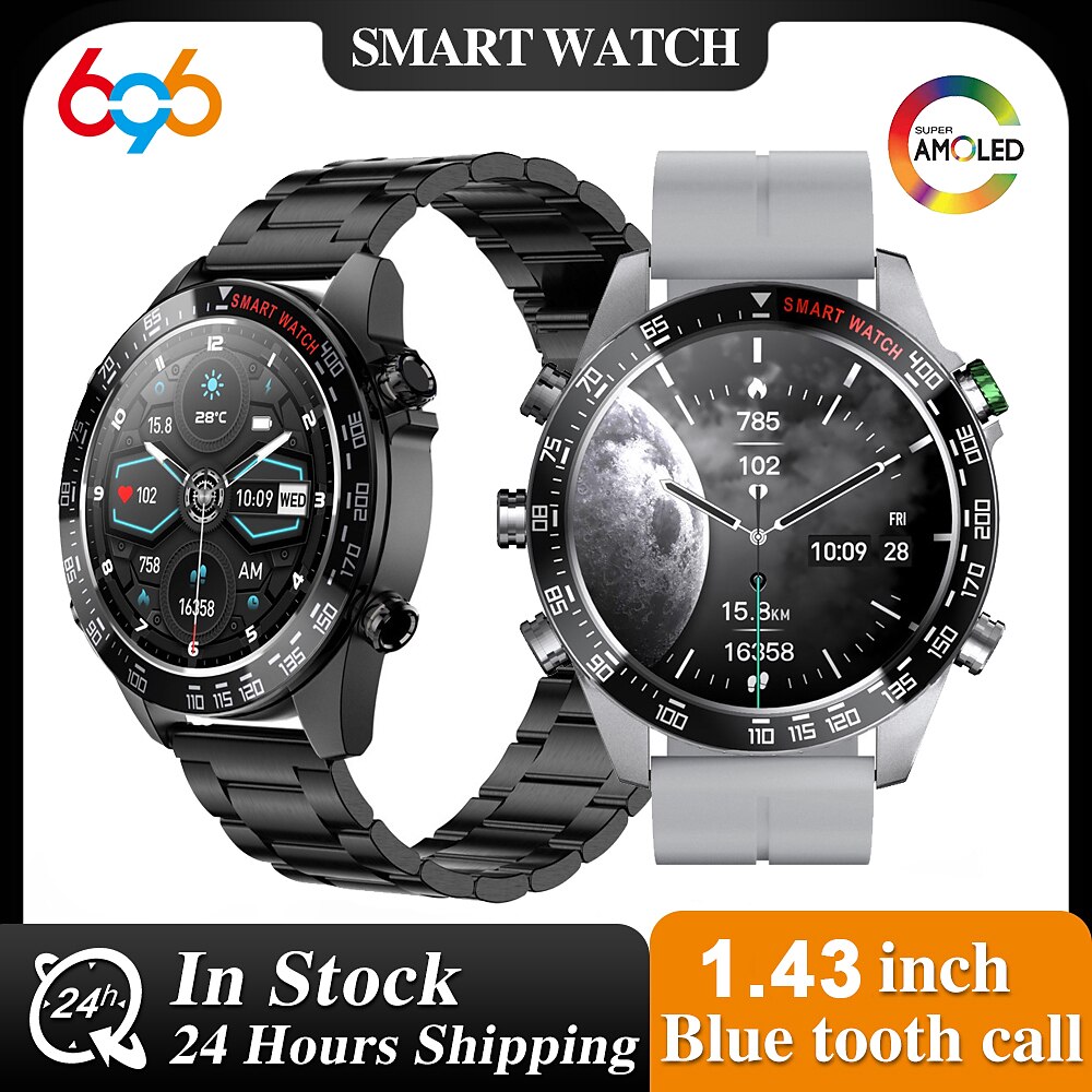 696 CT11 Smartwatch 1.43 Zoll Smart-Armband Bluetooth Schrittzähler Anruferinnerung Schlaf-Tracker Kompatibel mit Android iOS Herren Freisprechanlage Nachrichterinnerung IPX-0 47mm Uhrengehäuse Lightinthebox