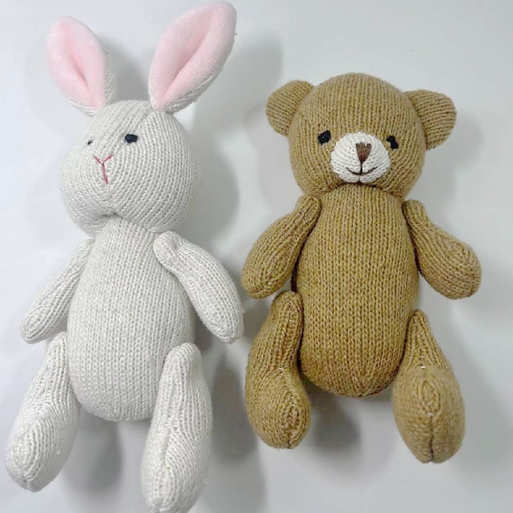 Waldorf Puppenzubehör handgemachte weiche Mädchen begleiten Stoffpuppen Geburtstagsgeschenk gestrickte Puppe süße Mädchen Plüschpuppe Stofftier personalisierte gewebte Puppe Kit Lightinthebox