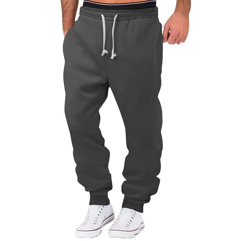 Herren Sportliche Hosen Jogginghose Trainingshose Jogginghose Jogger Hose Hosen Tasche Kordelzug Elastische Taille Glatt Komfort Sports Outdoor Täglich Modisch Brautkleider schlicht Schwarz Orange Lightinthebox