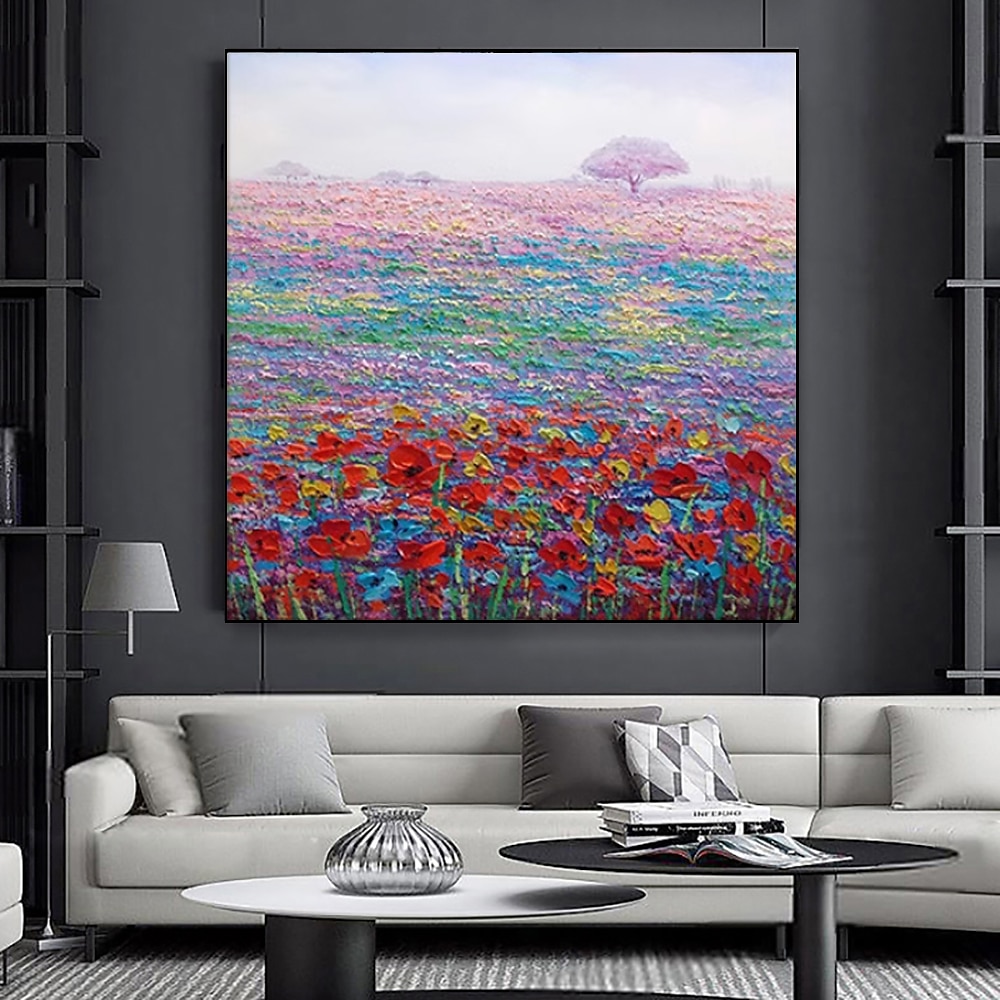 handgefertigtes Ölgemälde auf Leinwand, Wandkunst, Dekoration, moderne Blumen, Pflanzen, Blumen, Meereslandschaft für Zuhause, Tanzstudio, Dekor, gerollt, rahmenlos, ungedehntes Gemälde Lightinthebox