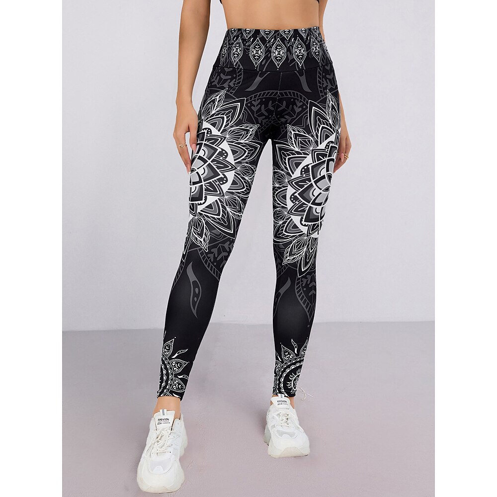 Damen Strumpfhosen Leggins Graphic In voller Länge Schwarz Sommer Lightinthebox