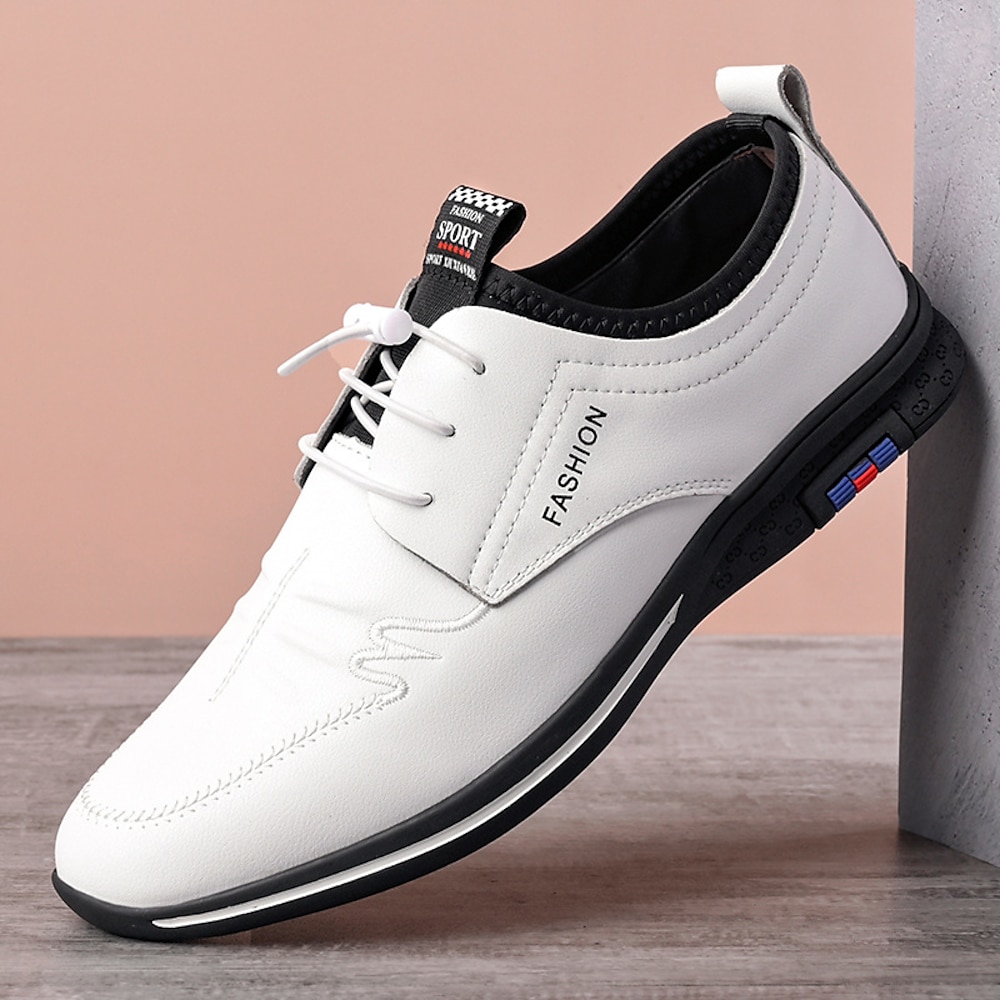 weiße Casual Fashion Sneakers zum Schnüren für Herren - leichtes, sportliches Design für den Alltag Lightinthebox