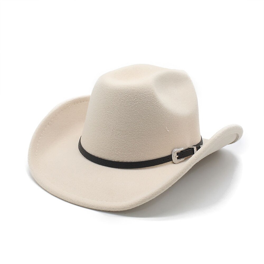 Herren Sonnenhut Cowboy-Hut Fedora-Trilby-Hut Schwarz Rosa Wollen Vintage-Stil Modisch 18. Jahrhundert Bundesstaat Texas Täglich Kostümparty Solide / einfarbig Sonnenschutz Cosplay Lightinthebox