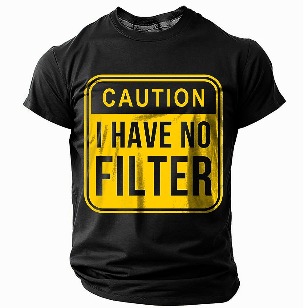 Herren Lustiger Slang T Shirt Kurzarm T-Shirt 3D-Druck Rundhalsausschnitt Hemd Modisch Täglich Strasse Täglich Schwarz Blau Grün Sommer Frühling Bekleidung S M L XL XXL XXXL Lightinthebox