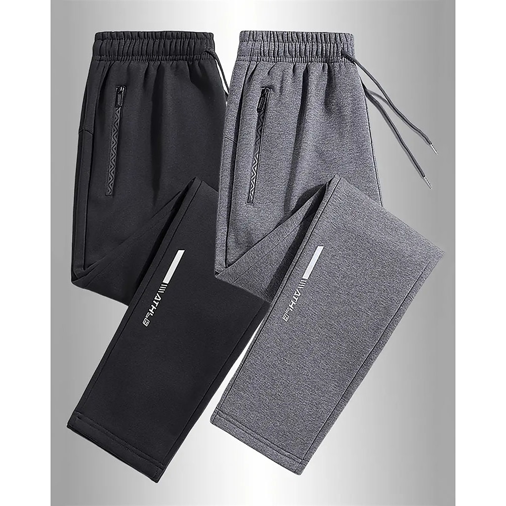 Herren Sportliche Hosen Jogginghose mit weitem Bein Hose Hosen Tasche Kordelzug Elastische Taille Glatt Komfort Sports Outdoor Täglich Modisch Brautkleider schlicht Schwarz Hellgrau Mikro-elastisch Lightinthebox