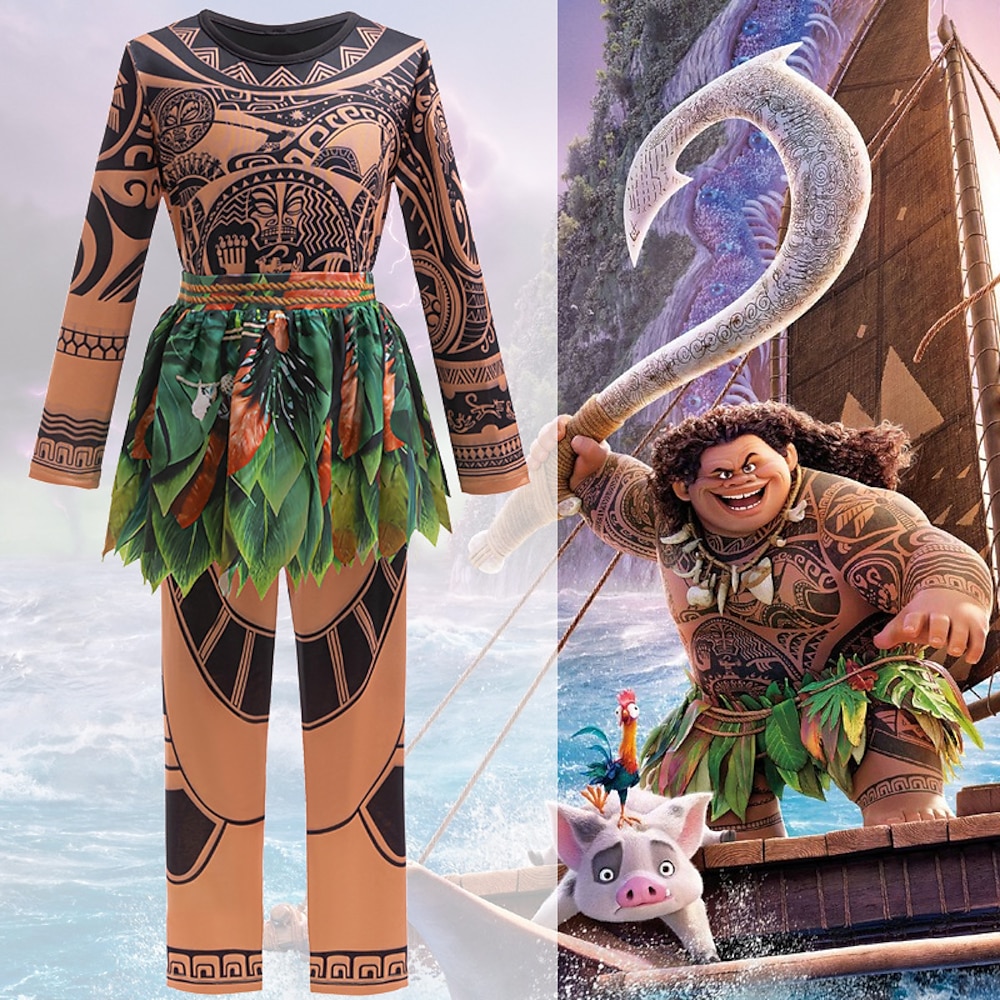 Moana Maui Kostüm Hautenger Anzug Bodysuits Jungen Film Cosplay Kostüme zum Thema Film und Fernsehen Karneval Kindertag Welttag des Buches Leistung Party Lightinthebox