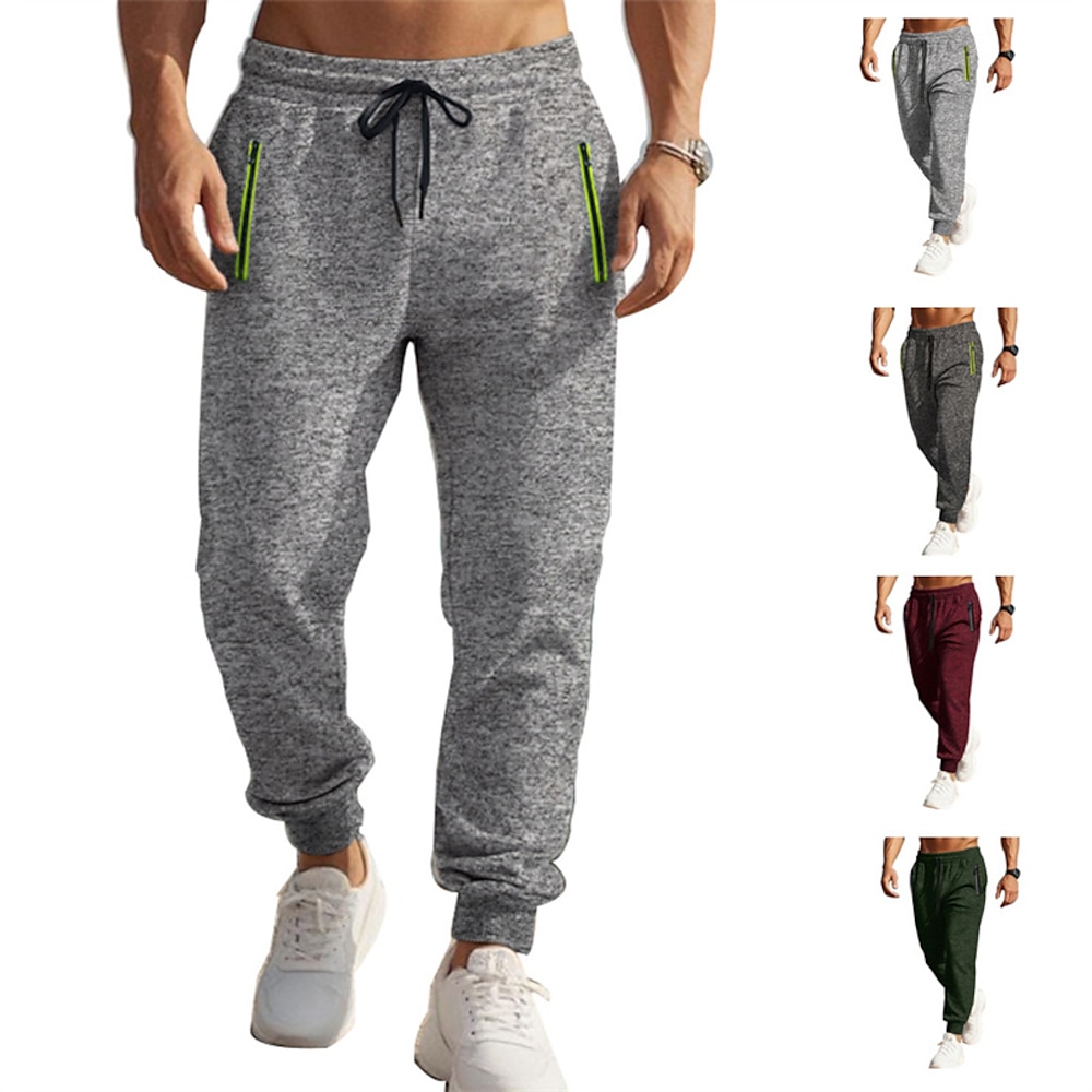 Herren Sportliche Hosen Jogginghose Trainingshose Jogginghose Jogger Hose Hosen Tasche Kordelzug Elastische Taille Glatt Komfort Sports Outdoor Täglich Modisch Brautkleider schlicht Armeegrün Wein Lightinthebox