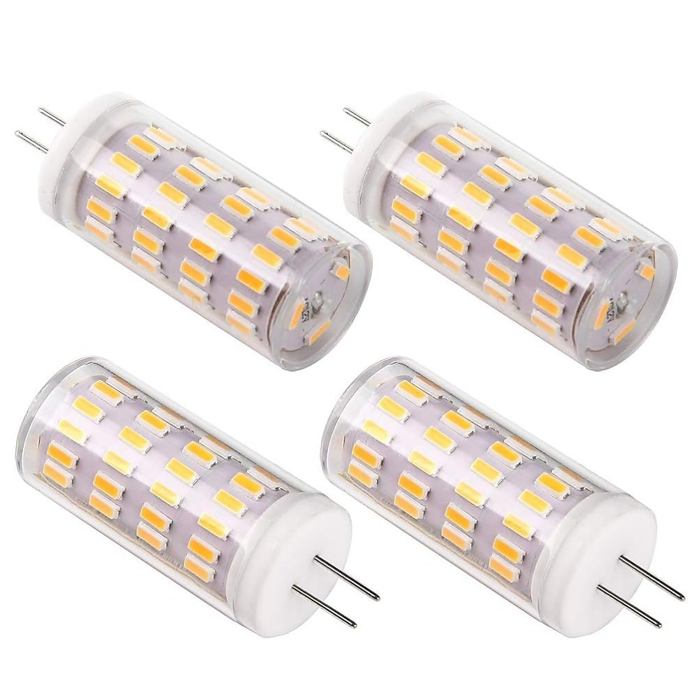 G4 LED Maiskolben Glühbirnen 12V/24V AC/DC, 5W 63LED dimmbar für Kristallleuchter, Warmweiß weiß, 4 Stück Lightinthebox