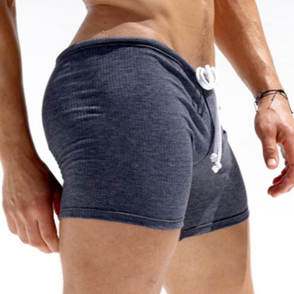 Herren Sweatshorts Kurze Hose Shorts Kurze Hosen Sommer-Shorts Bermudas Kordelzug Elastische Taille Glatt Komfort Sport Kurz Yoga Täglich Fitnessstudio Brautkleider schlicht Athleisure Grau Lightinthebox