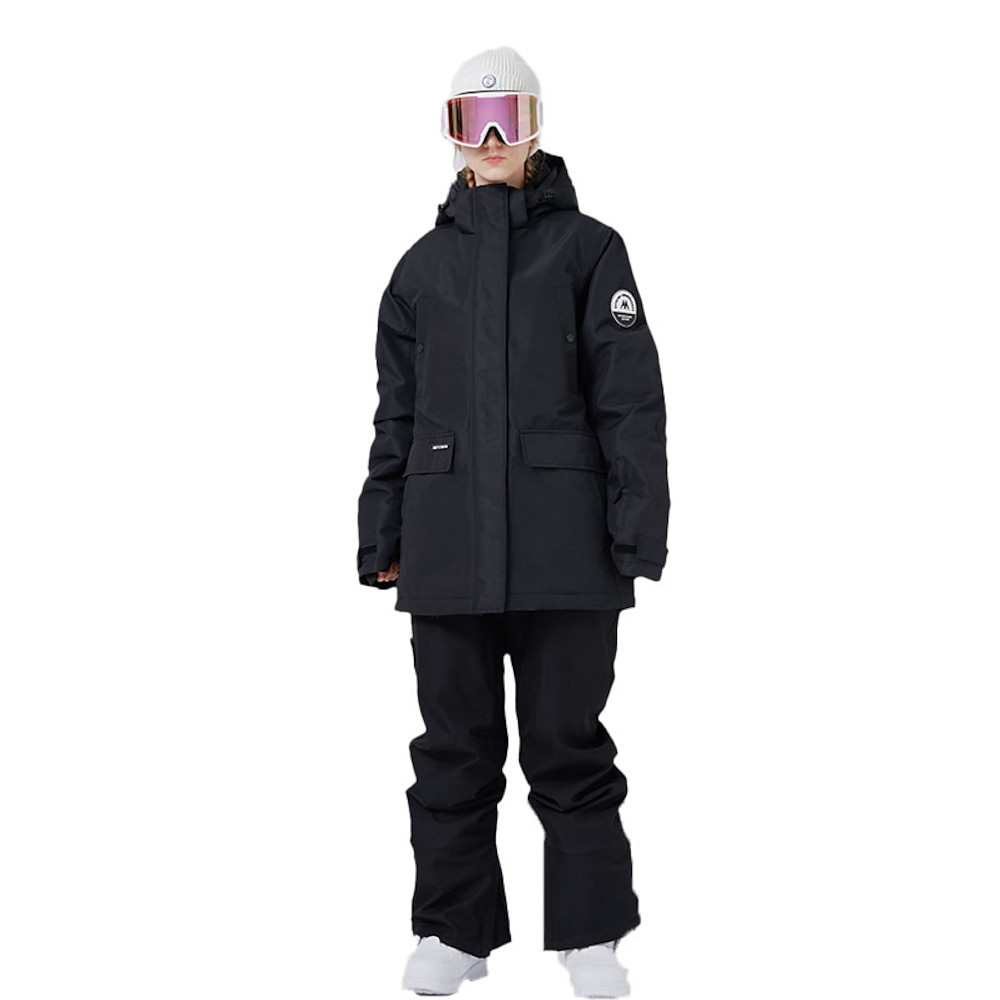 MUTUSNOW Damen Skijacken Hosen Außen Winter warm Wasserdicht Windundurchlässig Abnehmbare Kapuze Sportkleidung für Snowboarden Ski Wintersport Lightinthebox