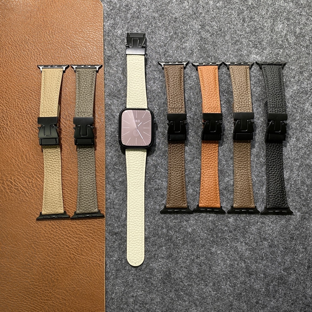 Solo-Loop Kompatibel mit Apple Watch Armband 38mm 40mm 41mm 42mm 44mm 45mm 49mm Verstellbar PU - Leder Ersatzarmband für iwatch Ultra 2 Series 9 8 7 SE 6 5 4 3 2 1 Lightinthebox