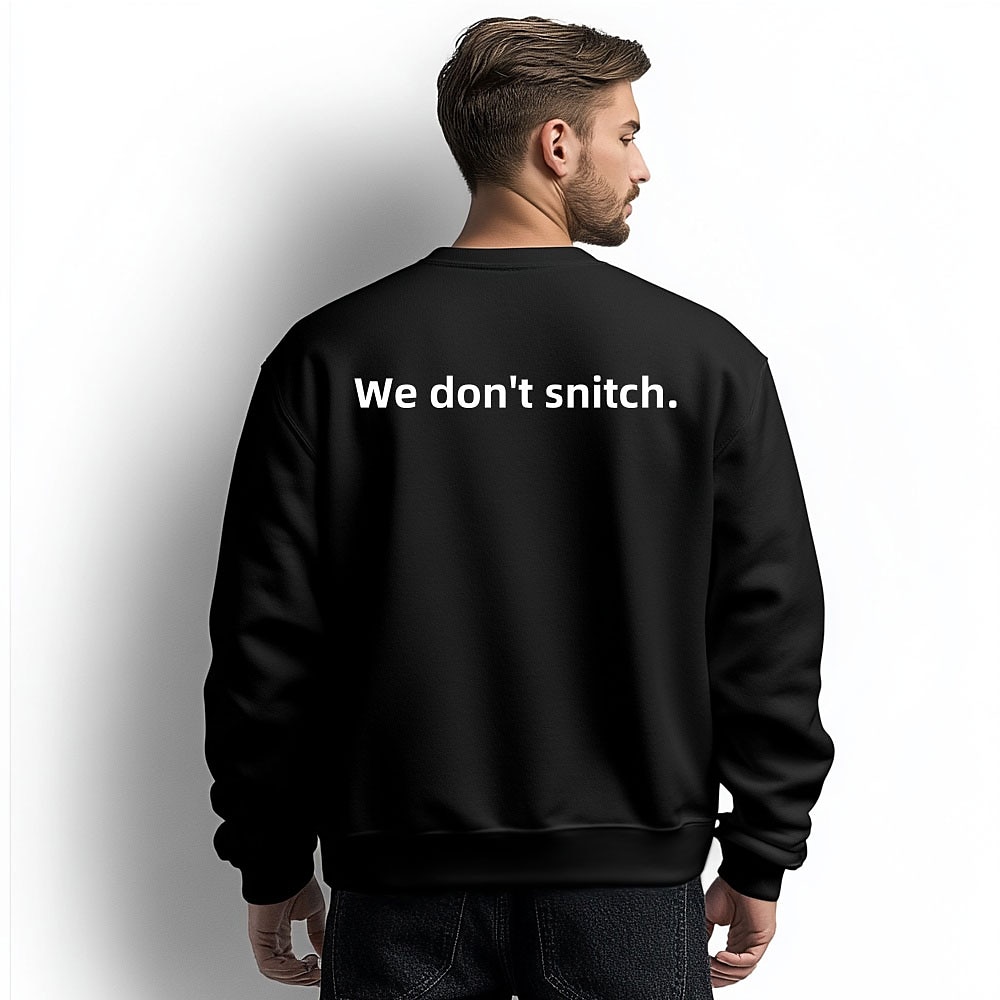 Herren Buchstabe Pullover Sweatshirt Pullover Langarm Sweatshirt Rundhalsausschnitt Täglich Print Ausgehen Frühling Herbst Lightinthebox