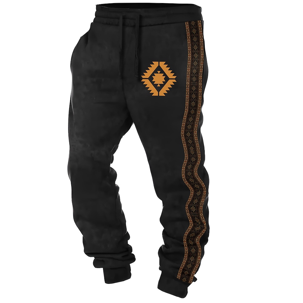 Herren aztekisch Geometrische Muster Ethnisch Jogginghose Trainingshose Jogginghose Jogger Hose Hosen Mittlere Taillenlinie Elastischer Kordelzug in der Taille Aktiv Vintage Brautkleider schlicht Lightinthebox