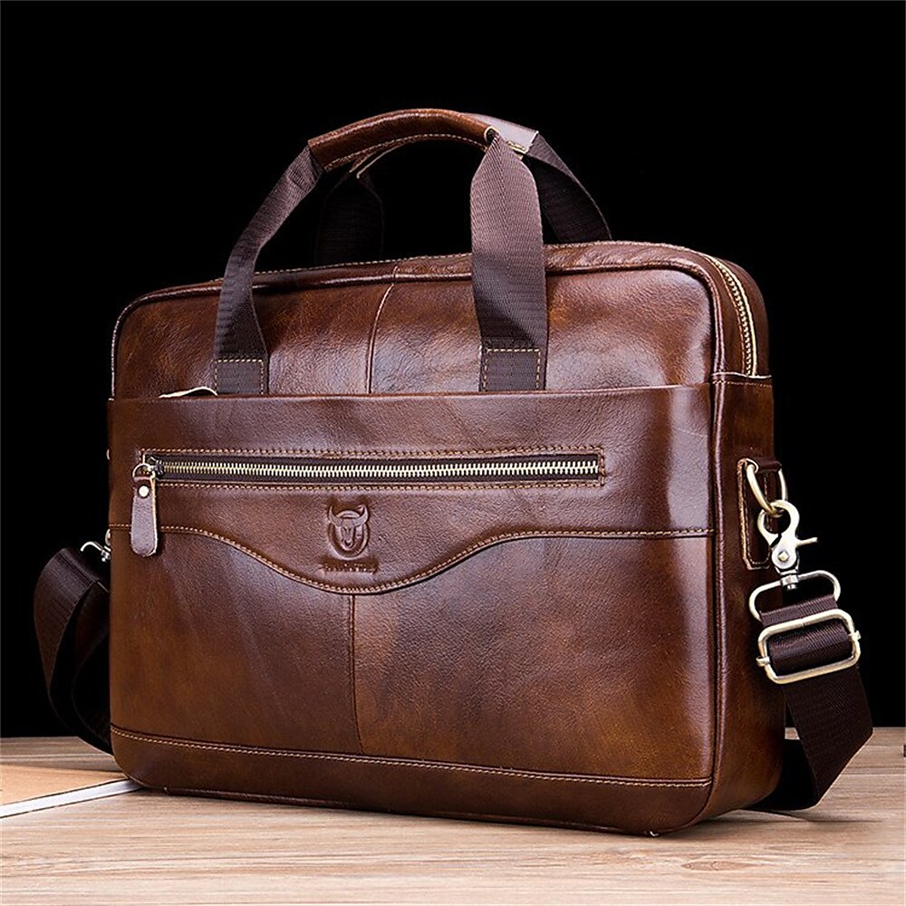 PU-Leder Laptop Schulter Messenger Bag Aktentasche 15,4 Zoll Laptop Taschen hochwertige Business Massager Tasche Männer Marke echtes Leder Handtaschen Lightinthebox