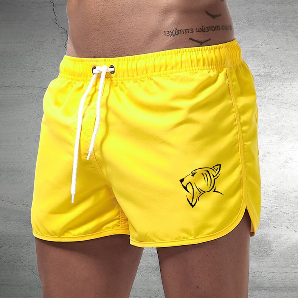 Herren Bademode Surfshorts Badehose Schwimmshorts kurz Surfshorts Badeanzug Kordelzug Schwimmen Surfen Strand Wassersport Bedruckt Sommer Frühling Lightinthebox