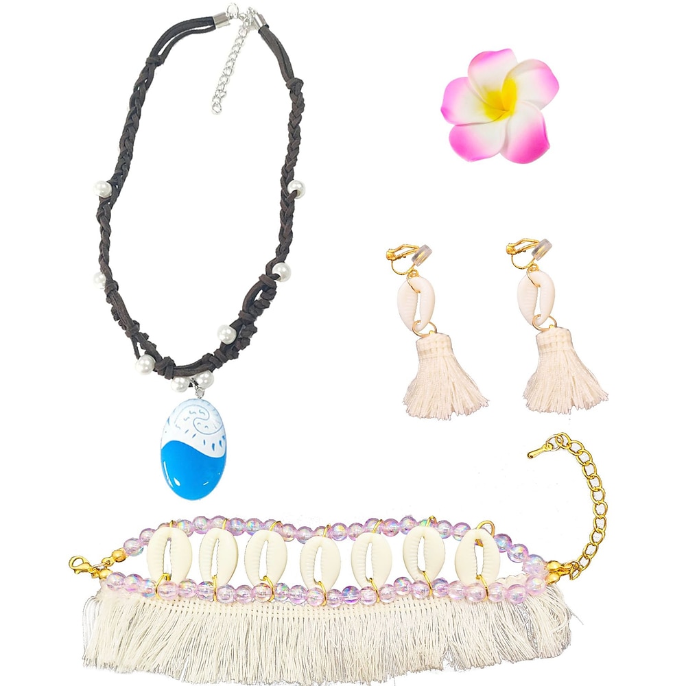 Moana Prinzessin Moana Accessoires Zubehör-Set Schmuck Mädchen Film Cosplay Kostüme zum Thema Film und Fernsehen Karneval Kindertag Welttag des Buches Party Casual Strand Lightinthebox