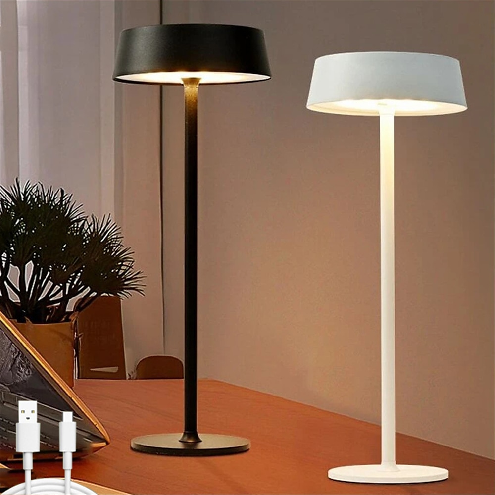 moderne Schreibtischlampe aus Metall mit USB-Aufladung Touch-Dimmen, LED-Tischleuchte für Bars, Wohnzimmer, Cafés, 1 Stück Lightinthebox