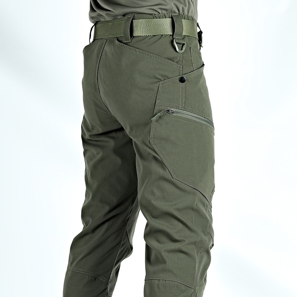 Herren Cargohose Cargohosen Cargohose Taktische Hose Wanderhose Elastische Taille Tasche mit Reißverschluss Gerade geschnitten Glatt Wasserdicht Draussen In voller Länge Arbeit Täglich Campen und Lightinthebox